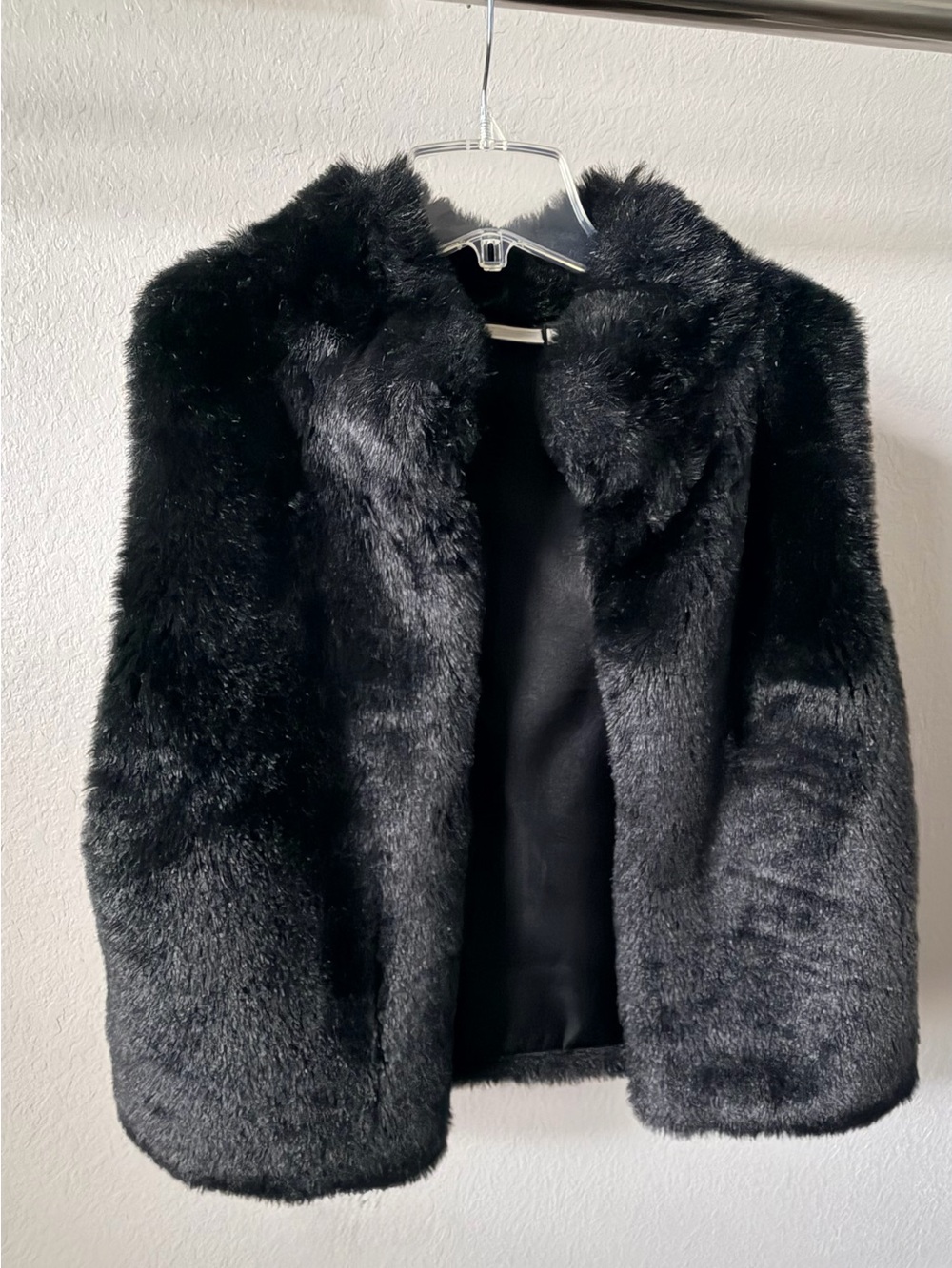 Worthington Black Faux Fur Jacket - Plush Vest